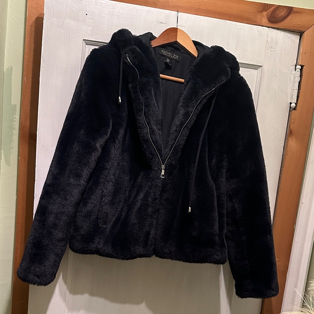 Rachel Zoe navy Teddy Jacket